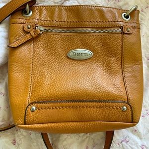 Crossbody bag, butterscotch color, Born, Good condition, clean interior.